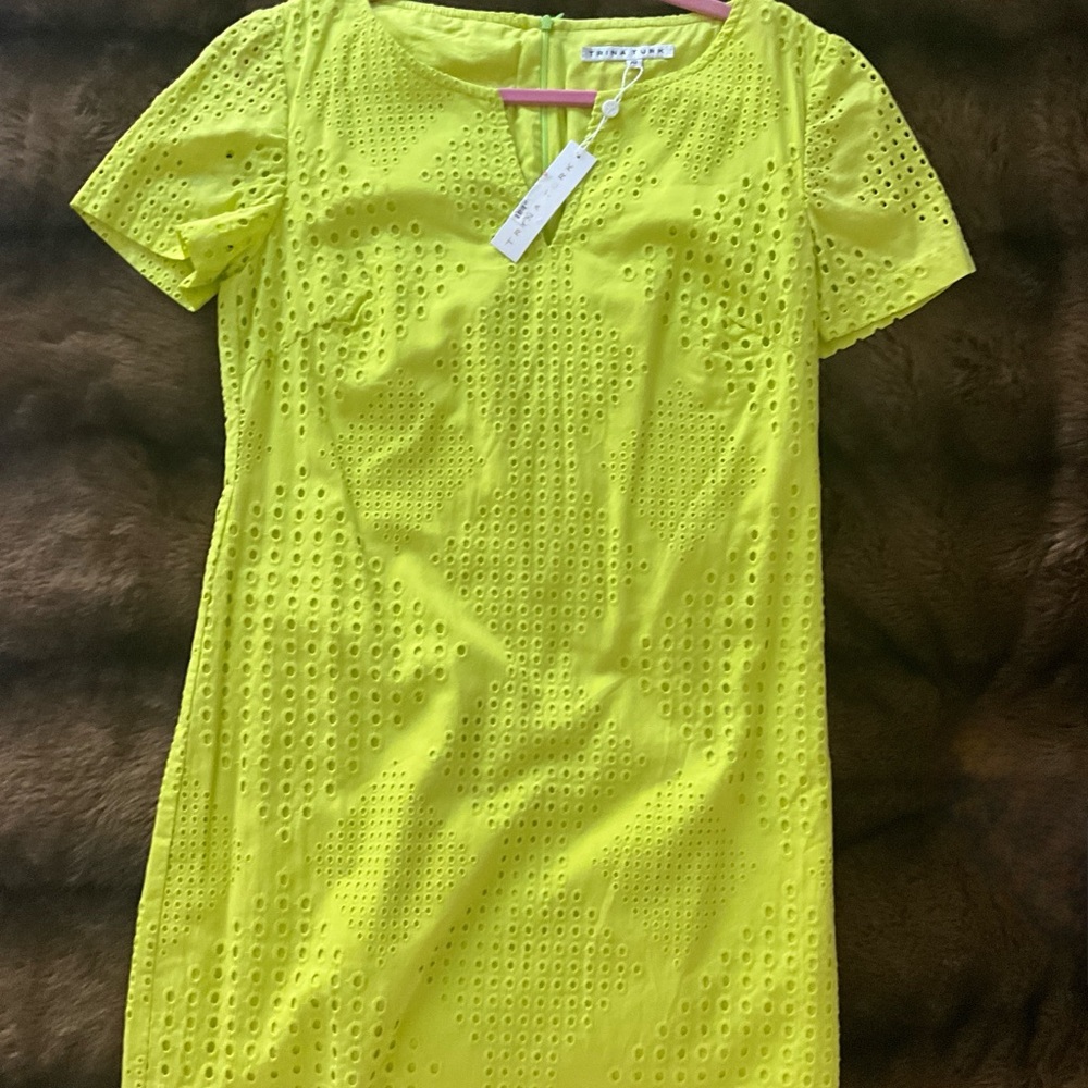 Trina Turk Lime Green Eyelet Dress - Picture 5 of 11